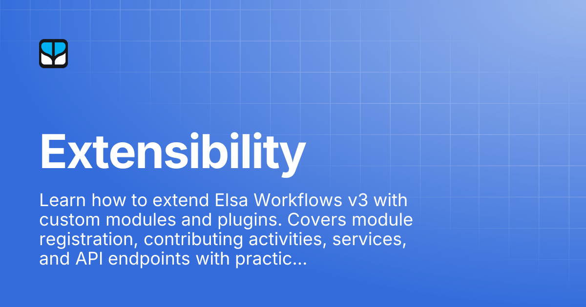 Extensibility | Elsa 3