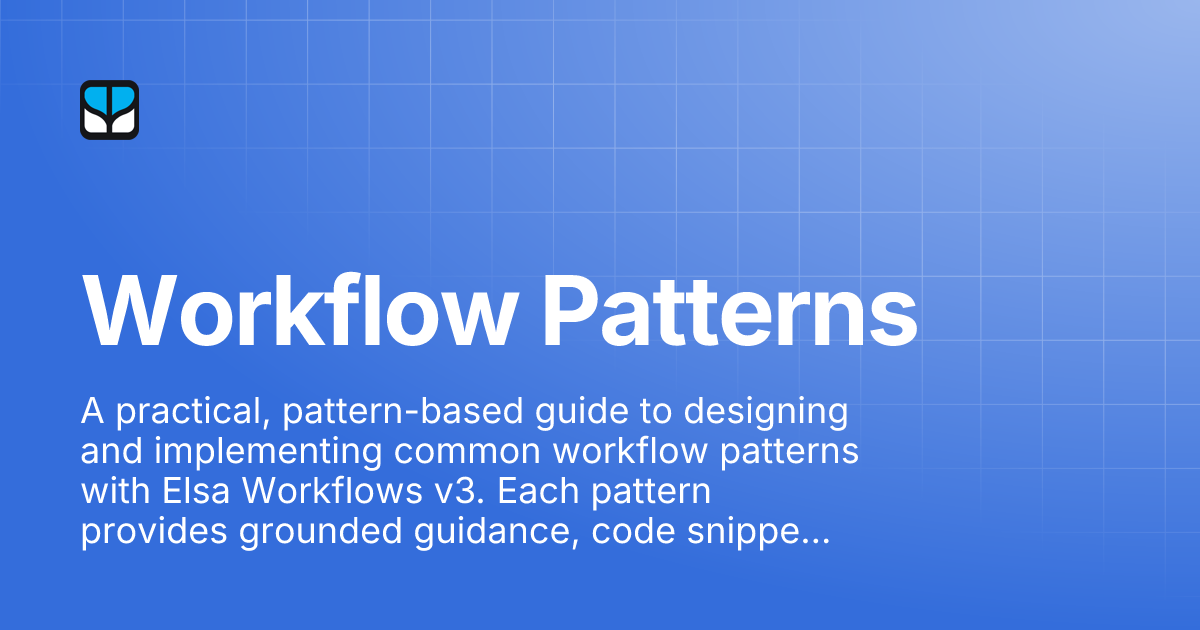 Workflow Patterns | Elsa 3